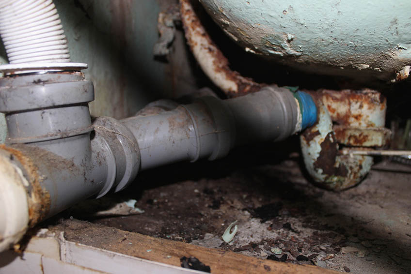 Old and damaged plumbing